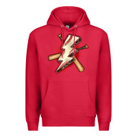 Cardinal baseball lightning bolt Premium Hoodie - Zillion Design Studio