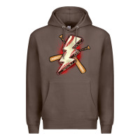 Coffee baseball lightning bolt Premium Hoodie - Zillion Design Studio