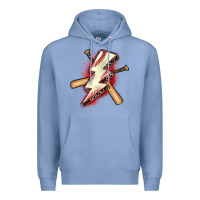 Colony Blue baseball lightning bolt Premium Hoodie - Zillion Design Studio