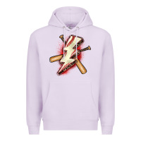 Lilac baseball lightning bolt Premium Hoodie - Zillion Design Studio