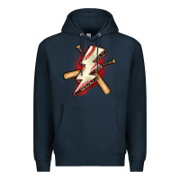 Navy baseball lightning bolt Premium Hoodie - Zillion Design Studio