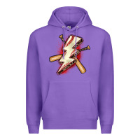 Purple baseball lightning bolt Premium Hoodie - Zillion Design Studio
