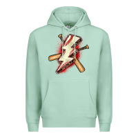 Seafoam baseball lightning bolt Premium Hoodie - Zillion Design Studio