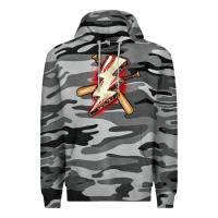 Slate Camo baseball lightning bolt Premium Hoodie - Zillion Design Studio