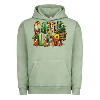 Pigment Oil Green camp life Urban Hoodie - RanaPortraitStore