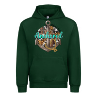 Forest Green anchored hebrews 6 19 Urban Hoodie - texasbilliewilder