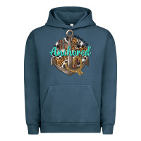 Pigment Midnight Navy anchored hebrews 6 19 Urban Hoodie - texasbilliewilder