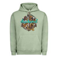 Pigment Oil Green anchored hebrews 6 19 Urban Hoodie - texasbilliewilder