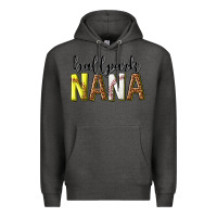 Charcoal Heather ballpark nana with leopard Premium Hoodie - texasbilliewilder