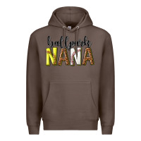 Coffee ballpark nana with leopard Premium Hoodie - texasbilliewilder