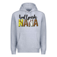 Heather Grey ballpark nana with leopard Premium Hoodie - texasbilliewilder