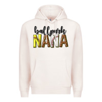 Pale Pink ballpark nana with leopard Premium Hoodie - texasbilliewilder