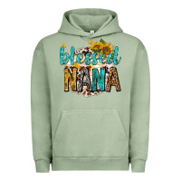 Pigment Oil Green blessed nana with sunflowers Urban Hoodie - texasbilliewilder