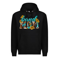 Black band mom Premium Hoodie - texasbilliewilder