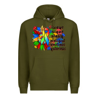 Army Green always unique totally intelligent sometimes myster Premium Hoodie - Zillion Design Studio
