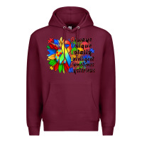 Burgundy always unique totally intelligent sometimes myster Premium Hoodie - Zillion Design Studio