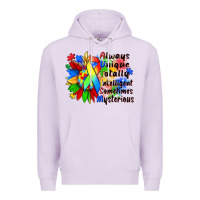 Lilac always unique totally intelligent sometimes myster Premium Hoodie - Zillion Design Studio