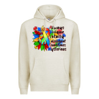 Oatmeal Heather always unique totally intelligent sometimes myster Premium Hoodie - Zillion Design Studio