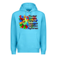 Ocean Blue always unique totally intelligent sometimes myster Premium Hoodie - Zillion Design Studio