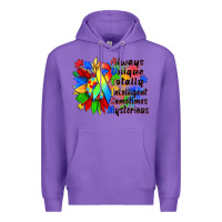 Purple always unique totally intelligent sometimes myster Premium Hoodie - Zillion Design Studio
