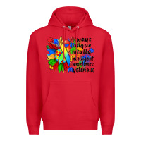 Red always unique totally intelligent sometimes myster Premium Hoodie - Zillion Design Studio