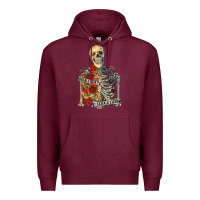 Burgundy inhale peace exhale chaos Premium Hoodie - RanaPortraitStore