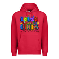 Cardinal color outside the lines autism awareness Premium Hoodie - Zillion Design Studio