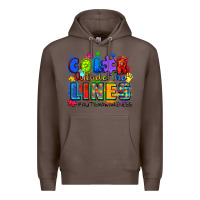 Coffee color outside the lines autism awareness Premium Hoodie - Zillion Design Studio