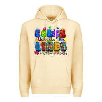 Pina Colada color outside the lines autism awareness Premium Hoodie - Zillion Design Studio