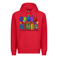 Red color outside the lines autism awareness Premium Hoodie - Zillion Design Studio