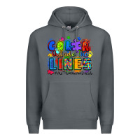 Rock color outside the lines autism awareness Premium Hoodie - Zillion Design Studio