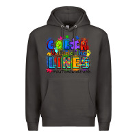 Smoke color outside the lines autism awareness Premium Hoodie - Zillion Design Studio
