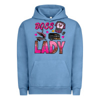 Pigment Pebble Blue boss lady Urban Hoodie - texasbilliewilder