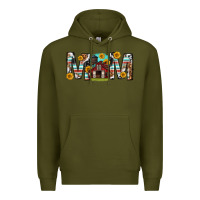 Army Green barn mom western mother s day Premium Hoodie - texasbilliewilder