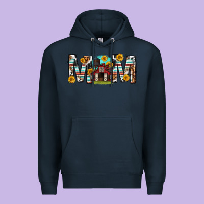 Barn Mom Western Mother S Day Premium Hoodie Designed By Texasbilliewilder