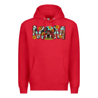 Red barn mom western mother s day Premium Hoodie - texasbilliewilder
