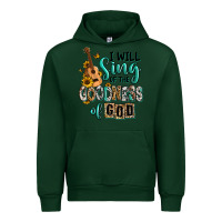 Forest Green i will sing of the goodness of god Urban Hoodie - RanaPortraitStore