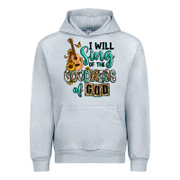Heather Grey i will sing of the goodness of god Urban Hoodie - RanaPortraitStore