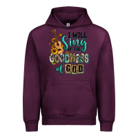 Mauve Wine i will sing of the goodness of god Urban Hoodie - RanaPortraitStore