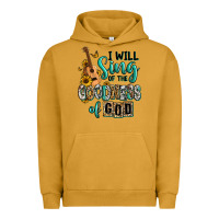Pigment Peanut Butter i will sing of the goodness of god Urban Hoodie - RanaPortraitStore