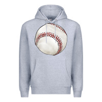 Heather Grey baseball Premium Hoodie - texasbilliewilder