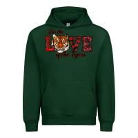 Forest Green for the love of the tigers red Urban Hoodie - RanaPortraitStore