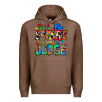 Chestnut think before you judge autism Premium Hoodie - Zillion Design Studio