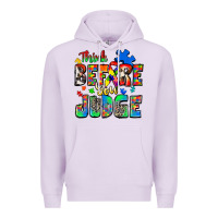 Lilac think before you judge autism Premium Hoodie - Zillion Design Studio