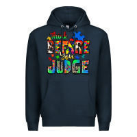 Navy think before you judge autism Premium Hoodie - Zillion Design Studio