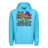 Ocean Blue think before you judge autism Premium Hoodie - Zillion Design Studio