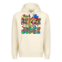 Sandshell think before you judge autism Premium Hoodie - Zillion Design Studio