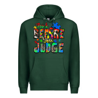 Sports Green think before you judge autism Premium Hoodie - Zillion Design Studio