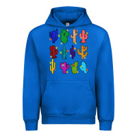 Cobalt christmas glitter cactus Urban Hoodie - Zillion Design Studio
