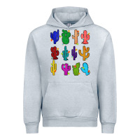 Heather Grey christmas glitter cactus Urban Hoodie - Zillion Design Studio